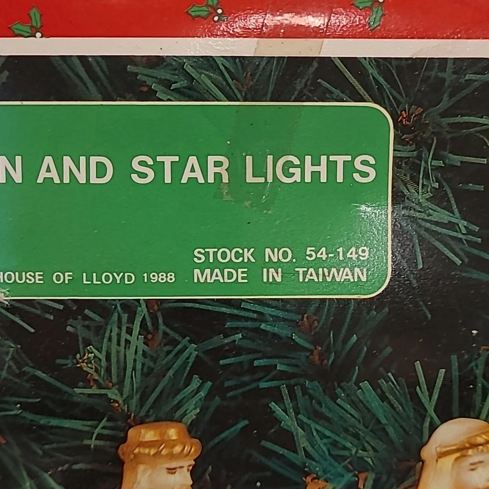 Vintage Christmas Wisemen and Stars Blowmold Light